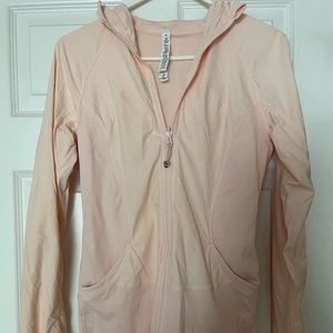 Lululemon Running Hooded Zip Up Peach Jacket